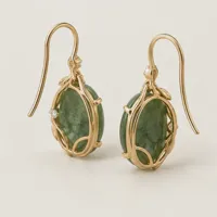 Harbor Green Oval Earring