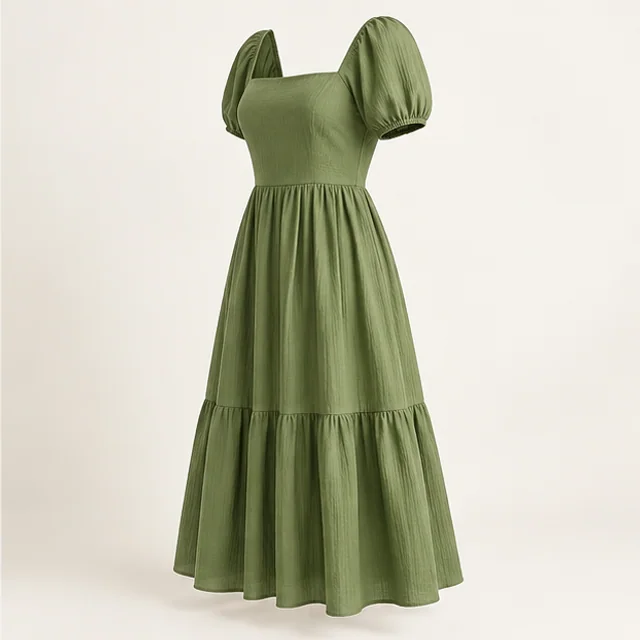 Meadow Pea Dress — detail view