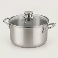 Hearth Silver Pot With Glass Cap