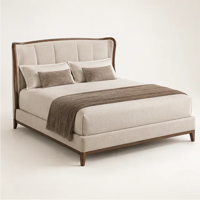 Haven Oak Platform Bed — detail view