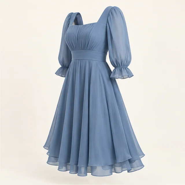 Cedar Blue Frock — detail view