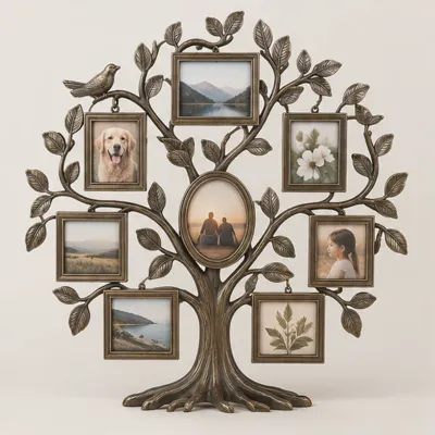 Harbor Family Tree Photo Frame — view 1