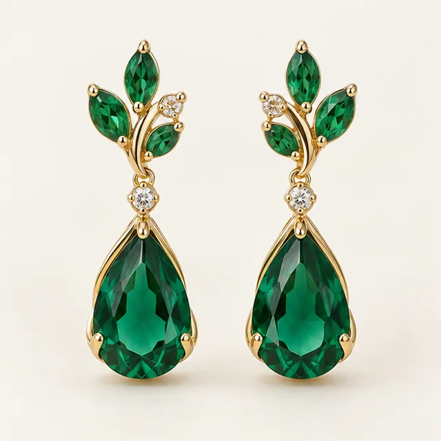 Cedar Green Crystal Earring — product overview
