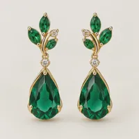 Cedar Green Crystal Earring