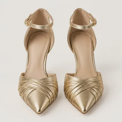 Gilded Evening Pumps — view 1